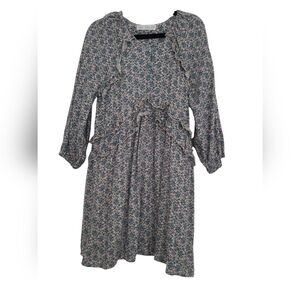 Zara girls blue floral dress size 9 year old